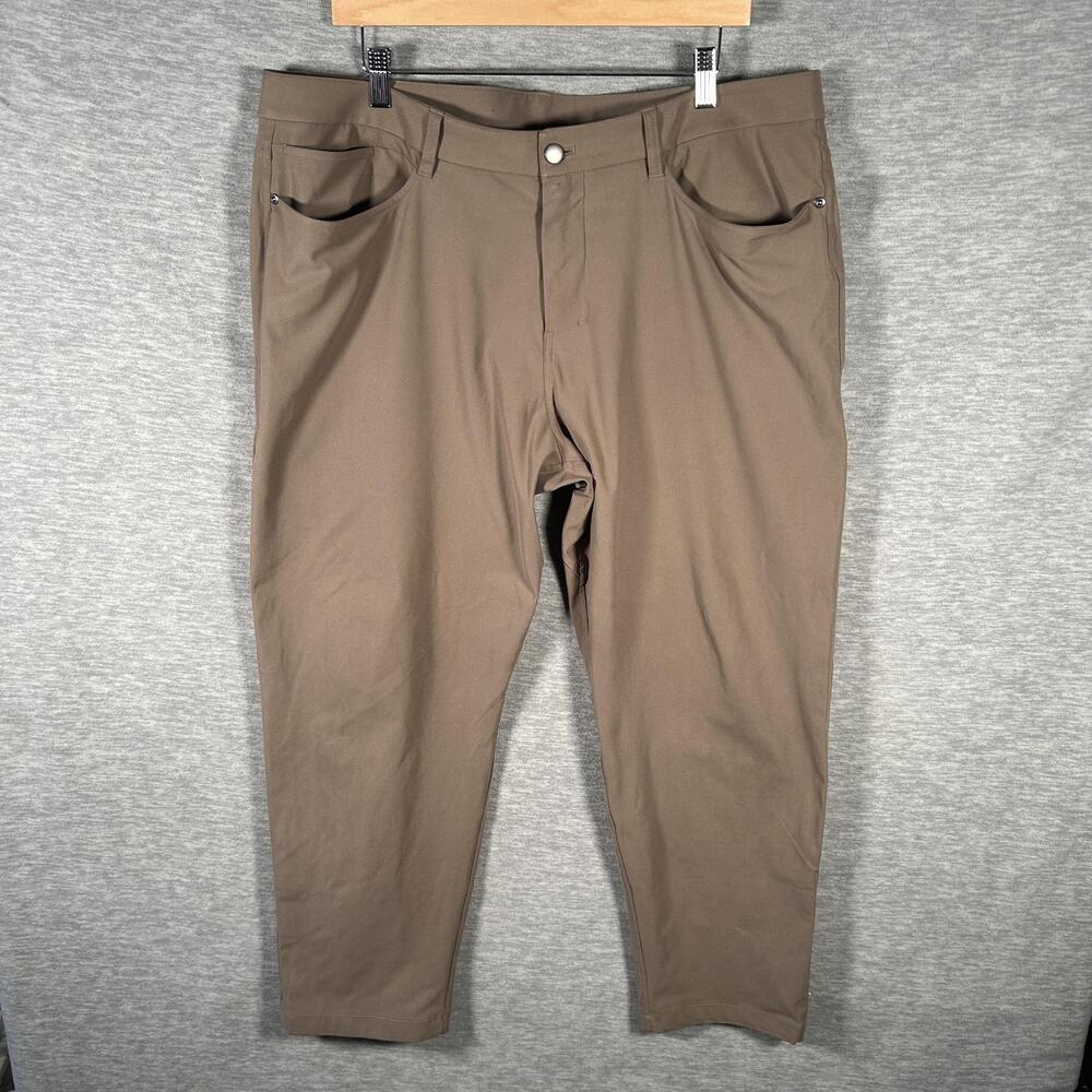 Lululemon ABC Pants Mens 38x28 Brown Classic Warpsteme Stretch 5 Pocket M5AQHS